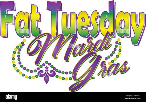 Fat Tuesday Mardi Gras Banner Stock Photo - Alamy