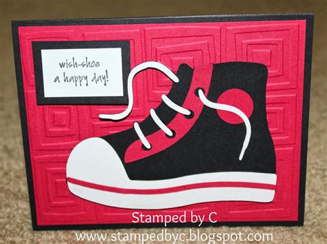 Stamped by C: Shoe Birthday Card