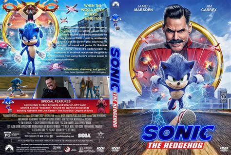 Sonic the Hedgehog (2020) R1 Custom DVD Cover & Label - DVDcover.Com