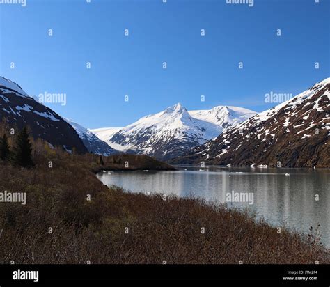 Portage Lake and Valley, Alaska Stock Photo - Alamy