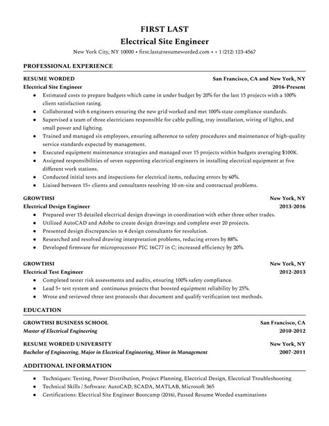 5 Civil Engineer Resume Examples for 2022 | Resume Worded