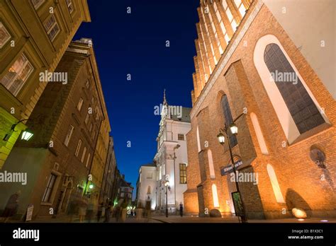 Old Town at night Warsaw Poland Stock Photo - Alamy