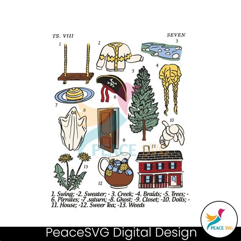 Vintage Taylor Swift Folklore Seven SVG Cutting Digital File » PeaceSVG