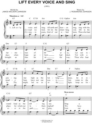 "Lift Every Voice and Sing" Sheet Music - 16 Arrangements Available Instantly - Musicnotes