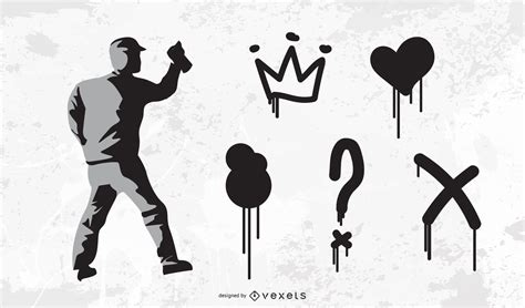 Graffiti Elements Vector Set Vector Download