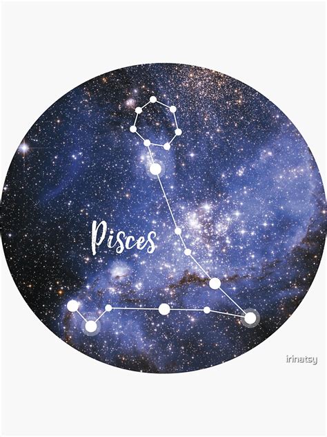 "Pisces Zodiac Sign, February 19 - March 20" Sticker by irinatsy ...