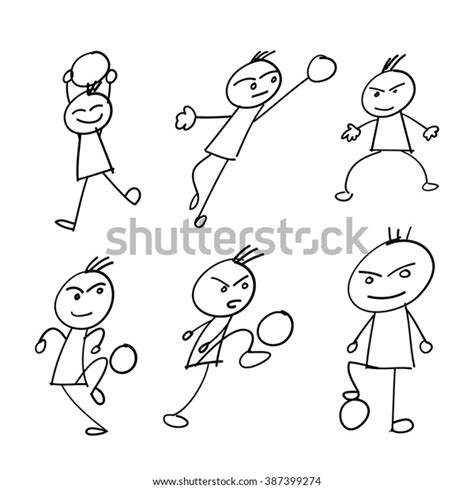 Kids Playing Soccer Doodles Stock Vector (Royalty Free) 387399274 | Shutterstock