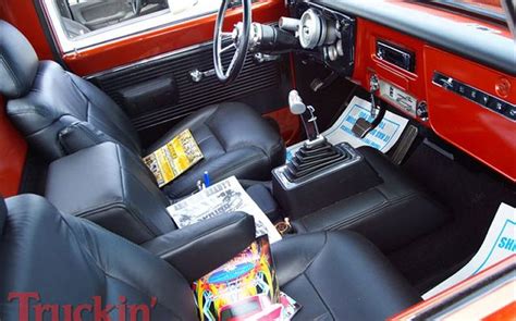 image of red and black truck interior - Google Search | auto design | Pinterest | C10 trucks ...