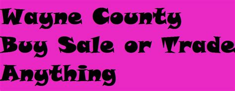 Wayne County Buy Sale or Trade Anything