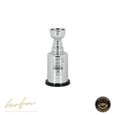 Wayne Gretzky Inscribed “4 Cups” Stanley Cup Replica Trophy With Plaque L-99 | Hall of Fame ...