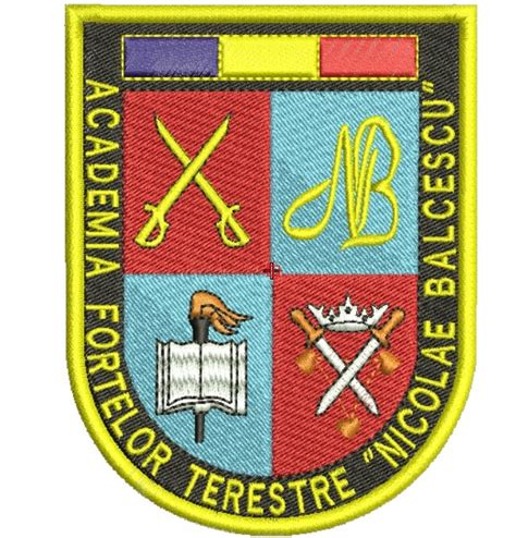 Emblema ACADEMIA FORTELOR TERESTRE - NICOLAE BALCESCU - EMBLEME SI GRADE MILITARE FORTELE ...