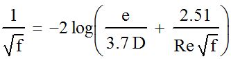 Solving the Colebrook-White Equation with Excel | Excel Calculations