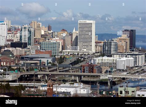 Downtown Tacoma Washington Skyline Stock Photo - Alamy