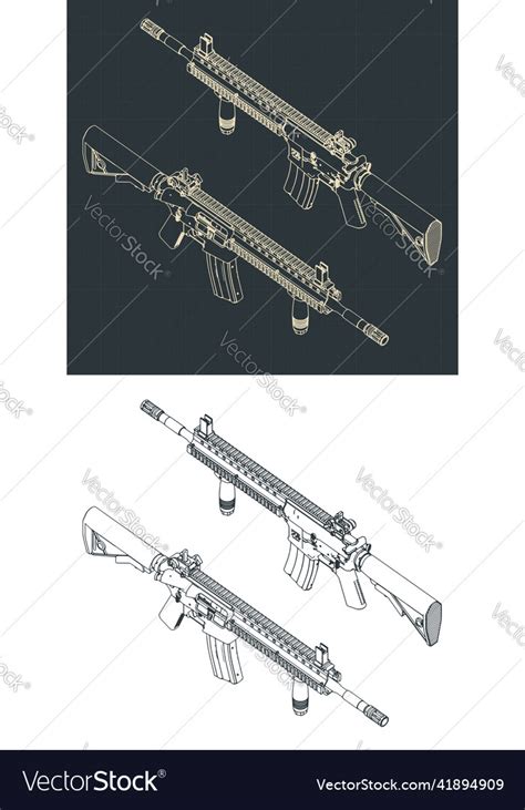 Assault Rifle Drawings