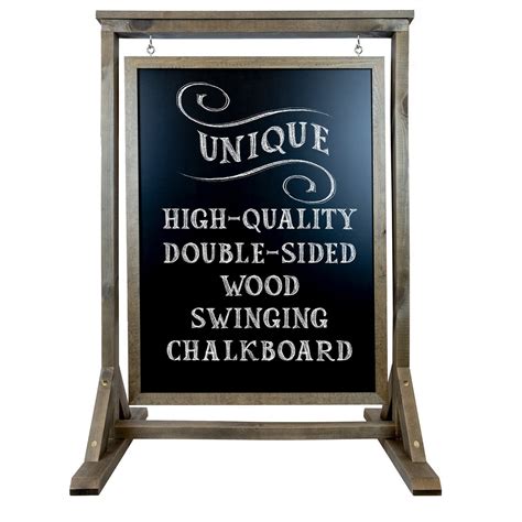 Rustic Handcrafted Chalkboard Sign: Uniquely Designed Wooden Sidewalk ...