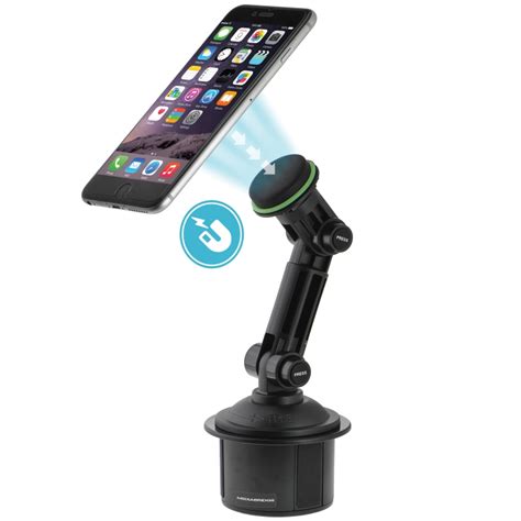 Shop New Magnetic Phone Holder with Extended Cup Holder Mount (Part# PC3MC2 ) | Mediabridge Products