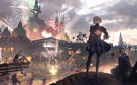 3840x2400 Nier Automata Festival 4k 4k Hd 4k Wallpapers Images | Images ...