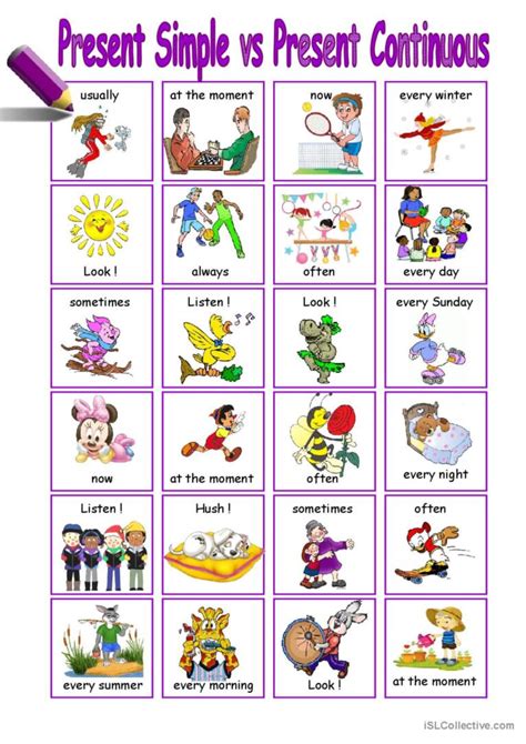 present Simple vs Present Continuou…: English ESL worksheets pdf & doc