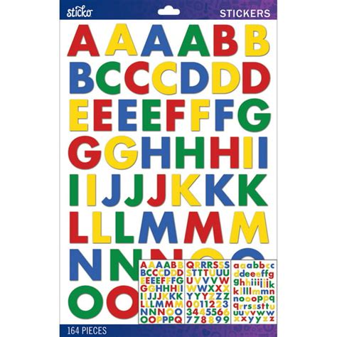 Sticko Alphabet Stickers-Primary Futura Bold Large - Walmart.com - Walmart.com