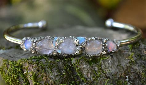 Moonstone Jewelry Moonstone Bracelet Moonstone and Opal - Etsy