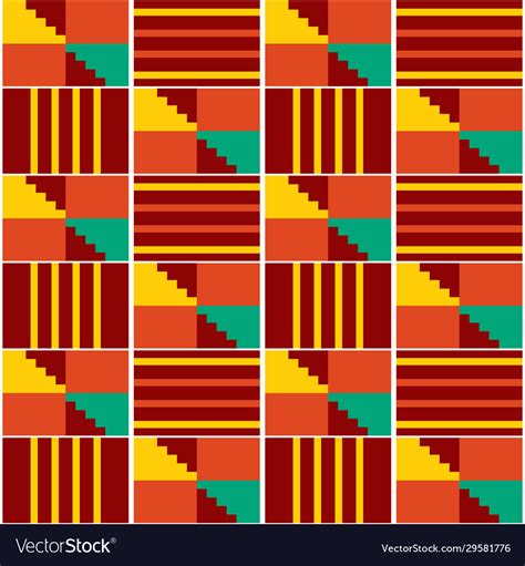 Ghana african tribal kente seamless pattern Vector Image