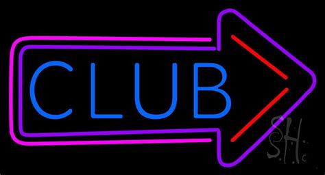 Club With Arrow Neon Sign | Club Neon Sign - Every Thing Neon