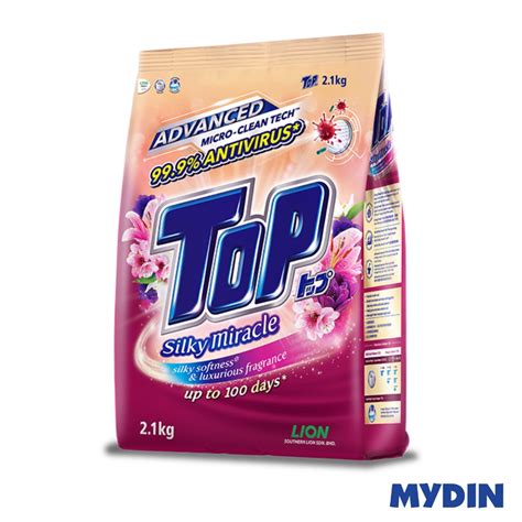 Top Detergent Powder Silky Miracle (2.1kg) | Shopee Malaysia