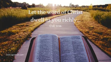 Let the Word of Christ Dwell in us Richly - Experience the Functions