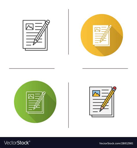 Writing essay icon Royalty Free Vector Image - VectorStock