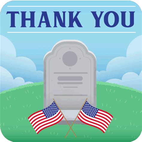 Memorial Day Thank You Sticker - Memorial Day Thank You Thank You For Your Service - Discover ...
