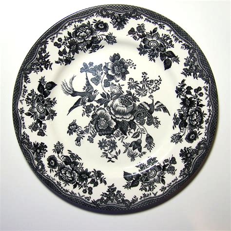 Black & White Dinner Plate Royal Stafford Phoenixes And