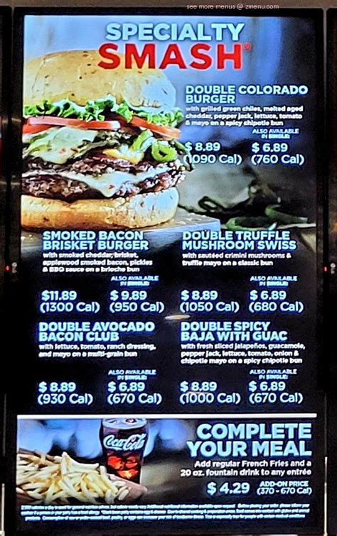 Online Menu of Smashburger Restaurant, Washington, District of Columbia, 20001 - Zmenu