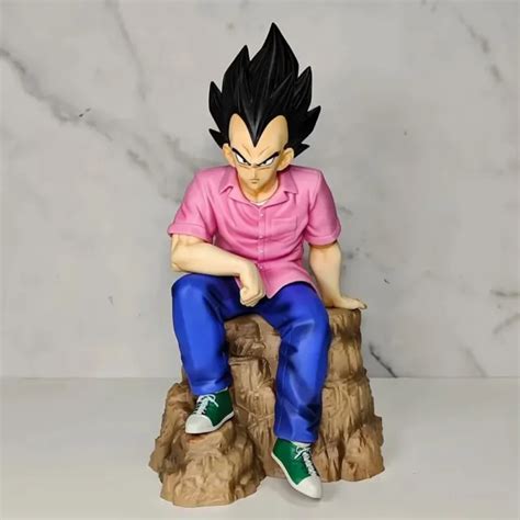 ANIME DRAGON BALL Z Vegeta Figure Sitting posture Action Figure Statue ...