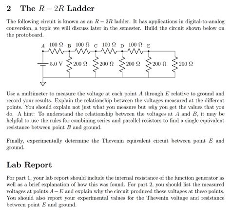 Solved 2 The R-2R Ladder\\nThe following circuit is known as | Chegg.com