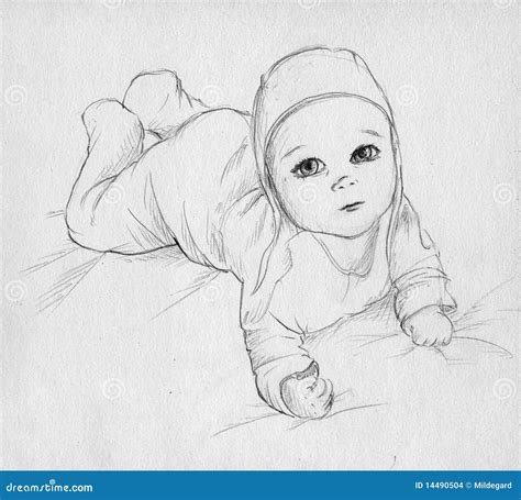 Cute Baby Boy Pencil Drawing Images - Baby Viewer