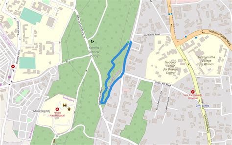 Kamla Nehru Ridge Walking And Running Trail - University Area North Campus, New Delhi, India | Pacer