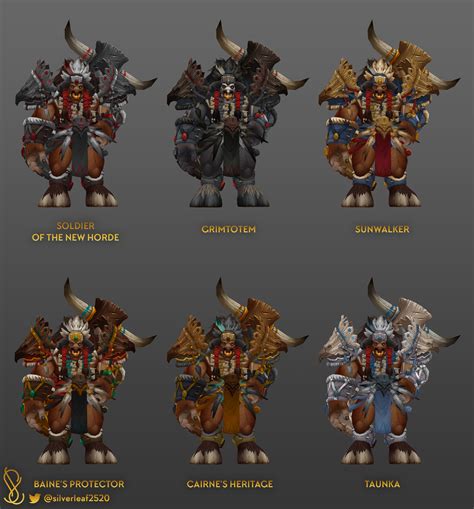 Blood Elf & Tauren Heritage Armor Color Variations - News - Icy Veins