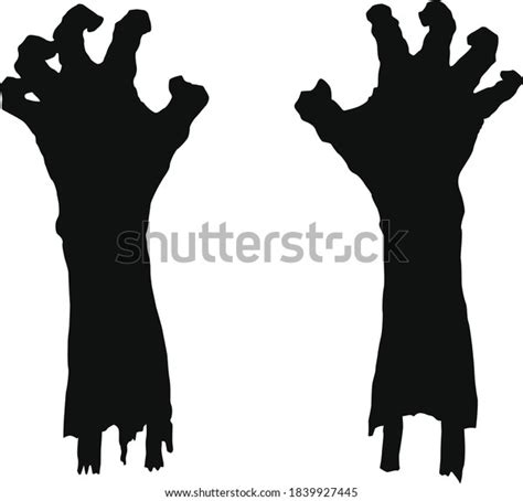 Zombie Hand Silhouette Isolated Black Hands Stock Vector (Royalty Free) 1839927445 | Shutterstock