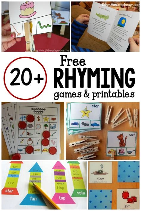 20+ rhyming activities - The Measured Mom