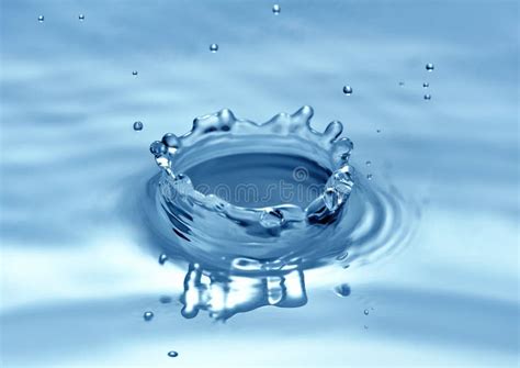 Droplet Splash on Water Surface Stock Photo - Image of macro, surface ...