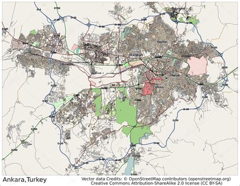 Ankara Turkey city map — Stock Vector © JRTBurr #66540055