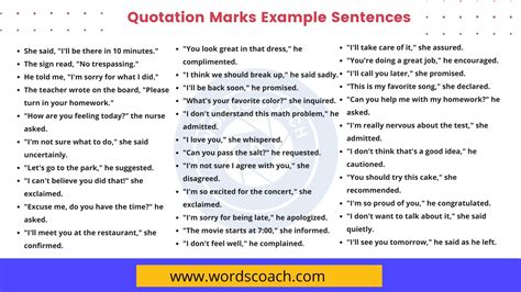 250+ Quotation Marks Example Sentences - Word Coach