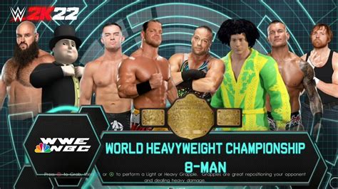 WWE 2K22 Gameplay - 8-Man Elimination World Heavyweight Championship ...