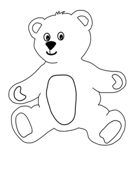 Printable Teddy Bear with Clothes craft for kids.