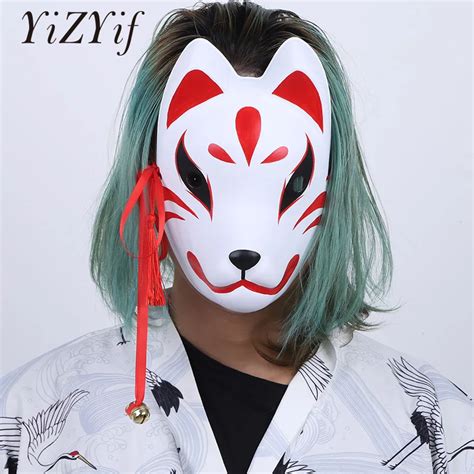 YiZYiF Cosplay Mask Hand Made Fox Style Full Face Mask Cosplay Tassels ...