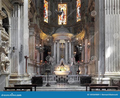 Interior of Genoa Cathedral Church - Cathedral of Saint Lawrence Stock Image - Image of indoor ...