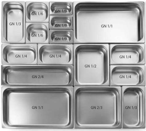 Stainless Steel GN Pan 1/2 65mm, Rectangle, Capacity: 4ltr at Rs 348/piece in Ahmedabad