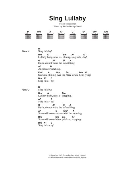 Sing Lullaby by Traditional Carol - Guitar Chords/Lyrics - Guitar ...