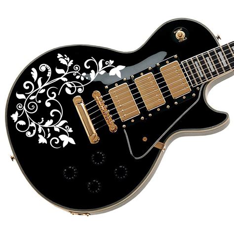 The Floral Swirl Guitar Vinyl Matte Decal Sticker. – DesignDivil