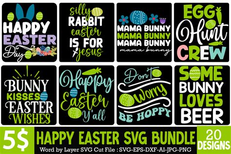 Happy Easter Day T-Shirt Design, Happy Easter Day SVG Design , Easter T-shirt Design Bundle ...